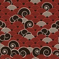 Abstract japanese marine seamless pattern