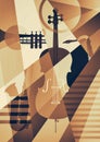 Abstract Jazz poster, music background