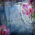 Abstract jeans background