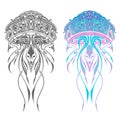 Abstract jellyfish illustration Royalty Free Stock Photo