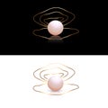 Abstract Jewelry Pearl Logo Design Royalty Free Stock Photo