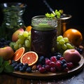 abstract juicing detox smoothie drink , generated by AI