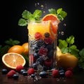 abstract juicing detox smoothie drink , generated by AI