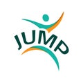 Abstract jump logo