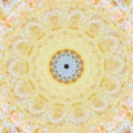 Abstract kaleidoscope background. Beautiful yellow pattern. Unique design Royalty Free Stock Photo