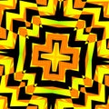 Abstract Kaleidoscope Background - Black Yellow