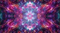 Abstract Kaleidoscope with geometric pattern. Kaleidoscopic background design. Hypnotic background. Abstract