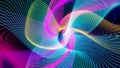 Abstract kaleidoscope graphics.Sci-fi background with colorful glowing line