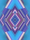 Abstract kaleidoscopic background. 3d rendering wavy rectangular stacks digital illustration