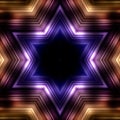 Abstract kaleidoscopic star background illustration
