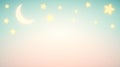 Abstract kawaii Cloudy Colorful Sky background. Soft gradient pastel Comic graphic.