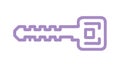 Abstract Key Password Security Icon, vector design Generative AI Royalty Free Stock Photo