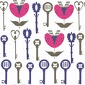 Abstract keys seamless pattern. It is located in swatch m