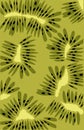 Abstract kiwi fruit slice pattern green background