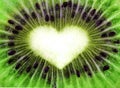 Abstract kiwi texture with heart shape Royalty Free Stock Photo