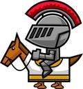 Abstract Knight Cartoon Character With Horse