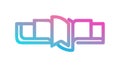 Abstract Knowledge Transfer or Learning Icon, vector design Generative AI Royalty Free Stock Photo