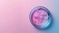 Abstract laboratory concept with Petri dishes containing glowing bacterial colonies with a pastel iridescent effect Royalty Free Stock Photo