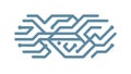 Abstract Labyrinth Circuit Pattern, Complexity Network Design, vector design Generative AI Royalty Free Stock Photo