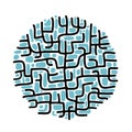 Abstract labyrinth shape for your design