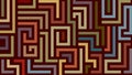 Abstract labyrinth pattern in warm colors