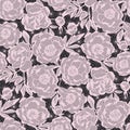 Abstract lace inspired elegant peony flowers