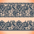 Abstract Lace Ribbon banners.Template frame design for card.