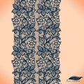 Abstract Lace Ribbon Seamless Pattern.