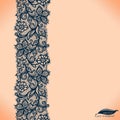 Abstract Lace Ribbon Seamless Pattern.