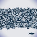 Abstract Lace Ribbon Seamless Pattern.