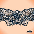 Abstract lace ribbon seamless pattern