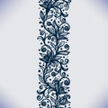 Abstract lace ribbon seamless pattern with elements flowers. Royalty Free Stock Photo