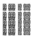 Abstract lace ribbon seamless pattern. Template line design. Lace Doily.