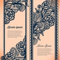 Abstract Lace Ribbon Vertical banners Royalty Free Stock Photo