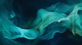 Abstract Land Art Banner With Teal Ink Swirling In Water Royalty Free Stock Photo