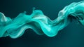 Abstract Land Art Banner With Teal Ink Swirling In Water Royalty Free Stock Photo