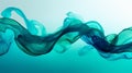 Abstract Land Art Banner With Teal Ink Swirling In Water Royalty Free Stock Photo