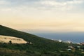 Abstract landscape of Lebanon, mountain and sea