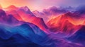 Abstract landscape of seamless gradients, featuring non-existent geometric shapes morphing into each other, showcasing a