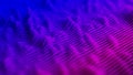 Abstract landscape with wavy slices. Audio paper cut equalizer. Layered data graph in blue and violet colors. 3d render