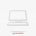 Abstract laptop web icon