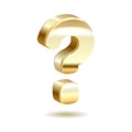 Abstract large question mark golden Royalty Free Stock Photo