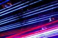 Abstract laser light on black background. Laser disco show Royalty Free Stock Photo