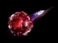 Abstract lava planet ball explosion galactic space planet