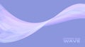 Abstract lavender blue wave. Vector graphics