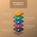 Abstract layer chart infographics Royalty Free Stock Photo