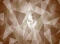 Abstract layered brown triangle pattern with bright center background design