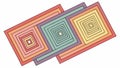 Abstract Layered Geometric Squares Vector Art, vector design Generative AI Royalty Free Stock Photo