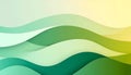Abstract layered gradient background with smooth flowing waves forest green sage and light cream tones creating calm Royalty Free Stock Photo
