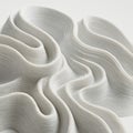 Abstract Layered Sculpture with Flowing Contours Royalty Free Stock Photo